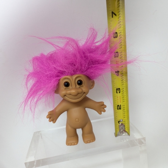 Vintage Russ Troll Doll 4" Pink Hair - Picture 10 of 10